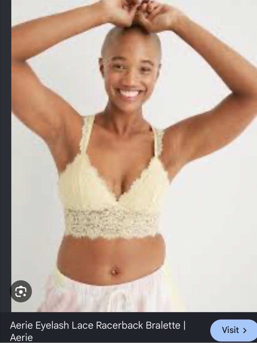 Anthropologie Lace Bralette - Cream
